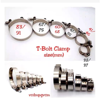 เข็มขัด สายรัด แคมป์รัด แบบพับขอบ Tbolt ใช้รัดท่อยางท่ออินเตอร์ สแตนเลสแท้ 1.6นิ้ว-3.0นิ้ว กดเลือกขนาดนะคะ่