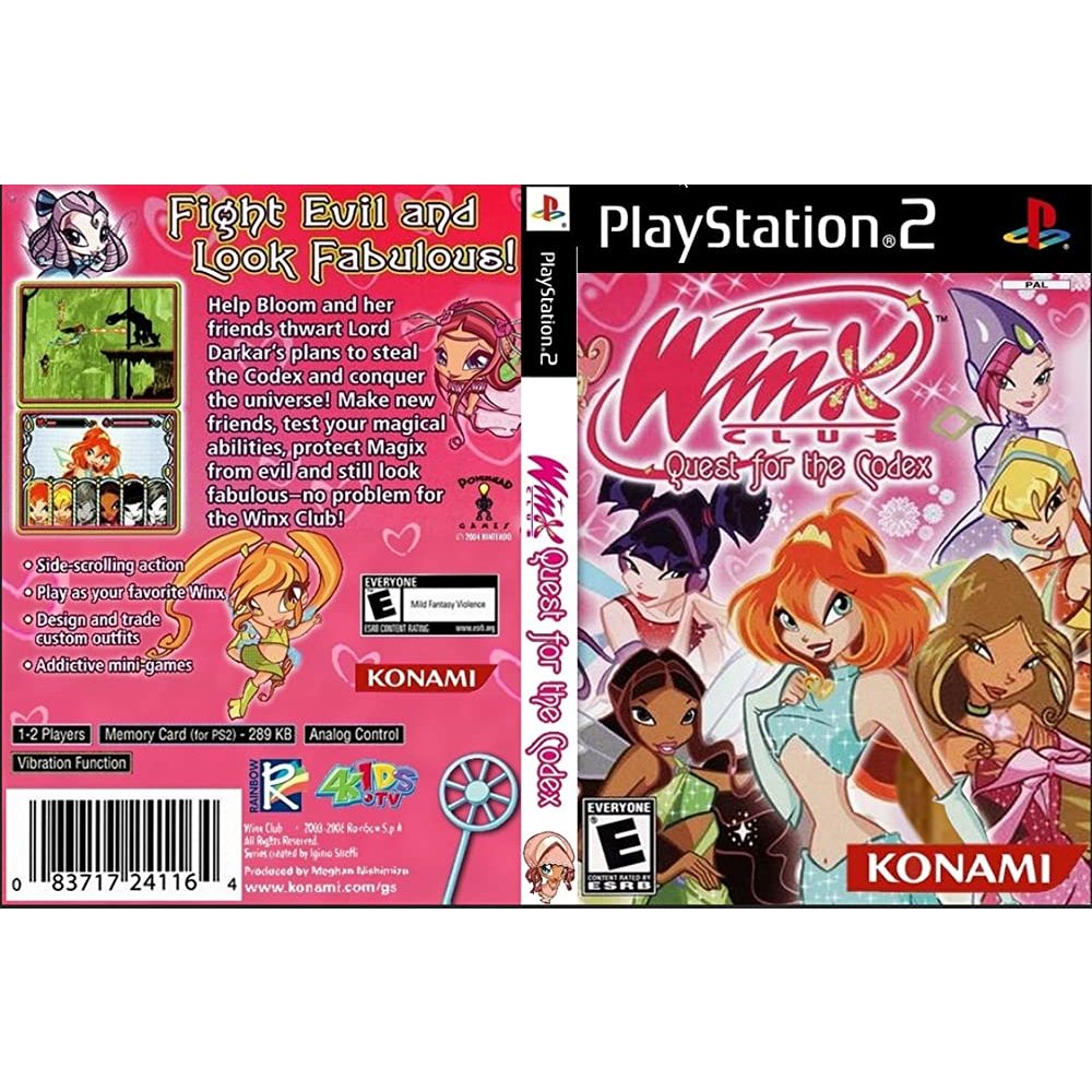 แผ่นเกมส์ PS2 Winx Club สกรีนแผ่น คุณภาพ ส่งไว (DVD)