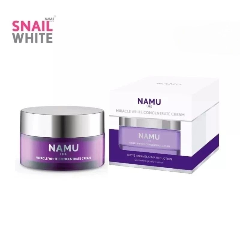 แ​ท้​ 1️⃣0️⃣0️⃣%🔥มี​ QR CODE​ NAMU LIFE MIRACLE WHITE CONCENTRATECREAM 30ml