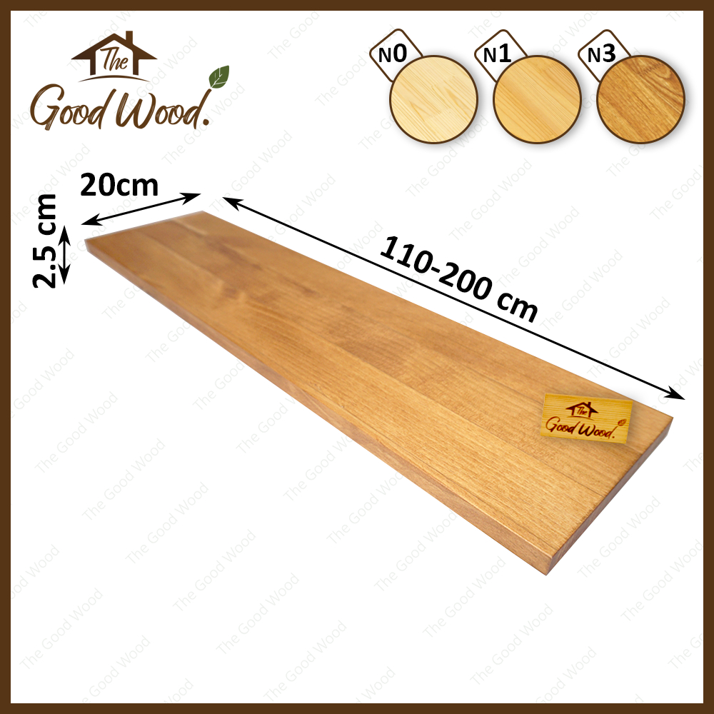 (จัดส่ง1-2วัน) ชั้นวางของ ไม้สน หนา 25mm. กว้าง 20cm. x ยาว 110-200cm. AB ต่อลายเส้นตรง ชั้นหนังสือ