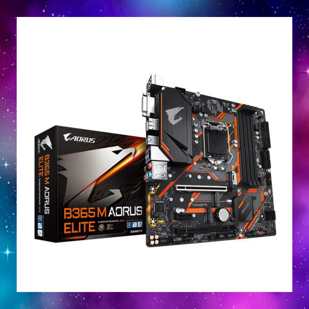 MAINBOARD (เมนบอร์ด) 1151 GIGABYTE B365 M AORUS ELITE GEN8-9 ใช้งานปกติ