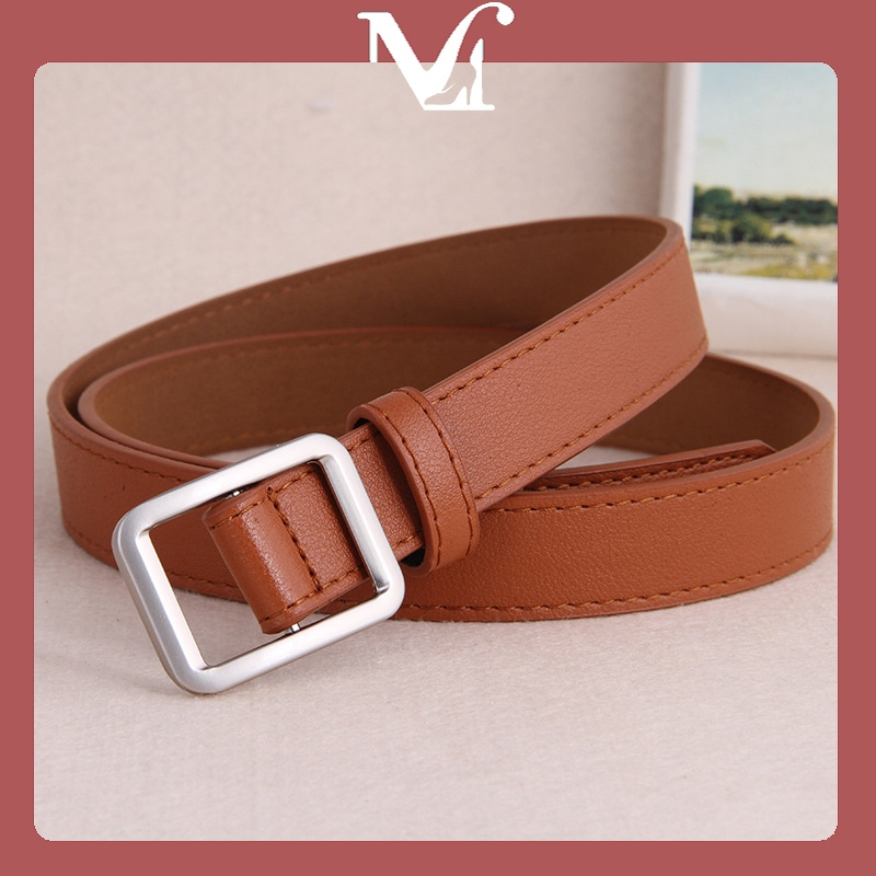 เข็มขัด MOYENNE เข็มขัดหัวเหลี่ยม ความยาวสูงสุด41นิ้ว โลหะเบาพิเศษ สไตล์เรียบง่ายทันสมัย