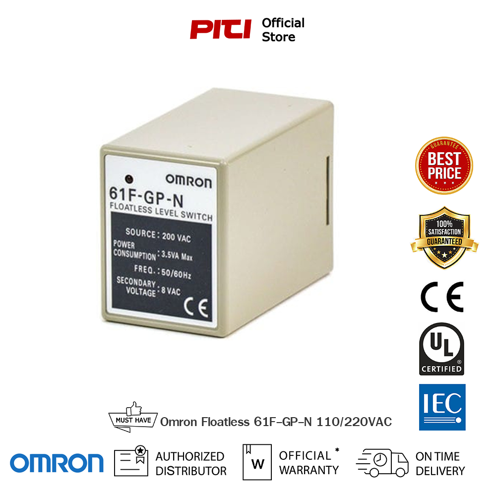 Omron Controller 61F--GP-N PL11 ขนาดของแหล่งจ่ายไฟ 110/220VAC  ตัวควบคุมแบบใข้ซ็อกเก็ต อุปกรณ์ควบคุม