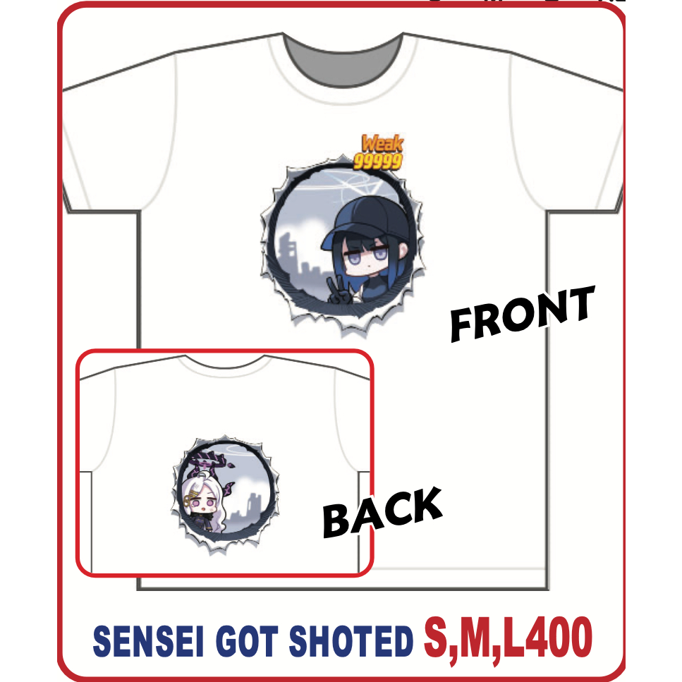 Blue archive Fan art "Sensai was Shoot!" design by HM manga