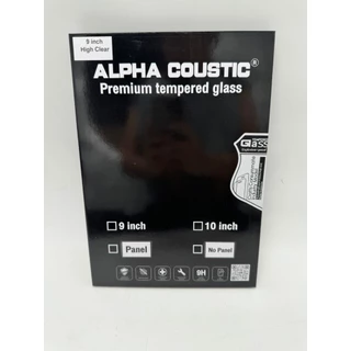 ฟิล์ม กระจกกันรอย ยี่ห้อ ALPHA COUSTIC สำหรับจอธรรมดา1K และ 2K มีขนาด9นิ้ว/10นิ้ว พร้อมอุปกรณ์ทำความสะอาดก่อนติดตั้ง