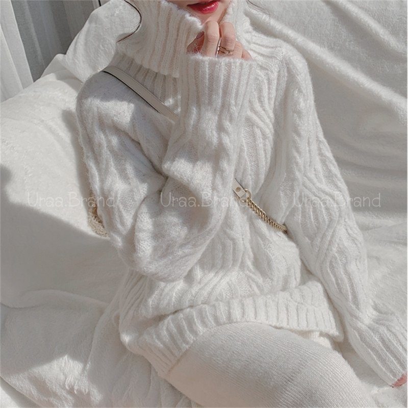 อก 40-46 นิ้ว / 4 สี เสื้อไหมพรม เสื้อไหมพรมคอเต่า ชุดกันหนาว สเวตเตอร์ Extra-88 Sweater
