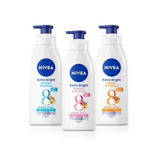 NIVEA Extra White Radiant & Smooth 550 ml. นีเวีย เอ็กซ์ตร้า ไวท์ เรเดียนท์ แอนด์ สมูท