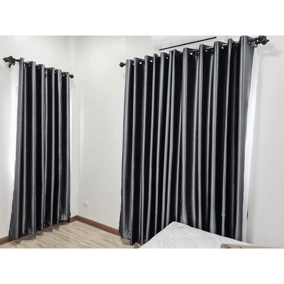 แนะนำ ผ้าม่าน ผ้าม่านประตู หน้าต่างสีเทา กันแสงUV เนื้อหนา ผืนละ 89บาท ราคาพิเศษ มีเก็บเงินปลายทาง