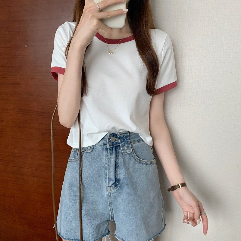 เสื้อยืดแฟชั่นผู้หญืง ผ้านิ่ม สวมใส่สบาย มินิมอล พร้อมส่ง