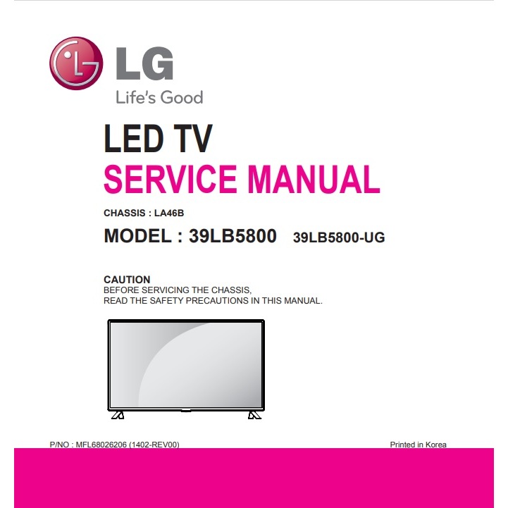 คู่มือการซ่อมบำรุง service manual LCD/LED TV มากกว่า 1,xxx รุ่น