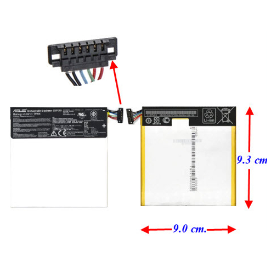 แบตเตอรี่ Asus ME571,K008,K009,ME57KL (C11P1303) 9.0x9.3 cm. 3950 mAh.