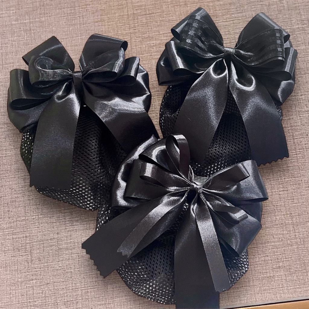 เน็ตติดผม โบว์รวบผม สีดำ ขนาดเล็ก ราคาถูก