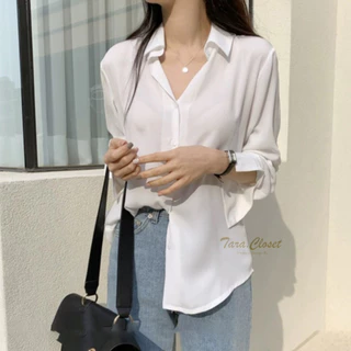 IT022 All Size 1 TARA Shirt เสื้อเชิ้ตคอปก แขนยาว มีมากกว่า 30 สี รุ่นยอดฮิต ทรงคลาสสิค ผ้าไหมอิตาลีอย่างดี ผ้าไม่หนามาก