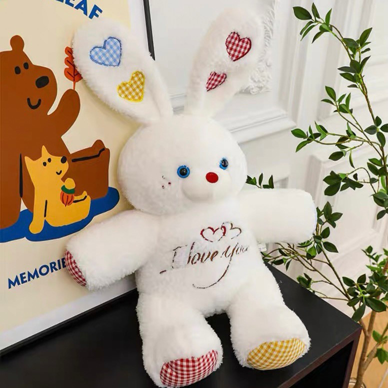 ส่งจากไทย🍑 ตุ๊กตา กระต่าย I Love You ตุ๊กตาน่ารัก สไตล์เกาหลี