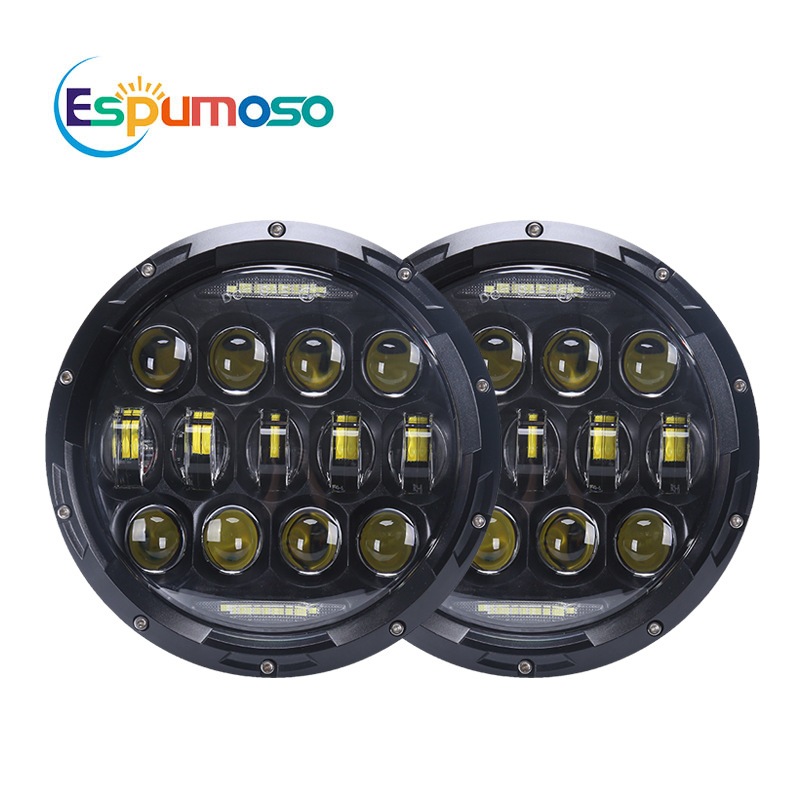 7 นิ้ว 13 ลูกปัดไฟหน้ารถ LED, รถจักรยานยนต์ฮาร์เลย์รถออฟโรด, ไฟดัดแปลง, อุปกรณ์เสริม ราคา ถูกที่สุด ดีลบีเคเค แกลเลอรีภาพที่ 6
