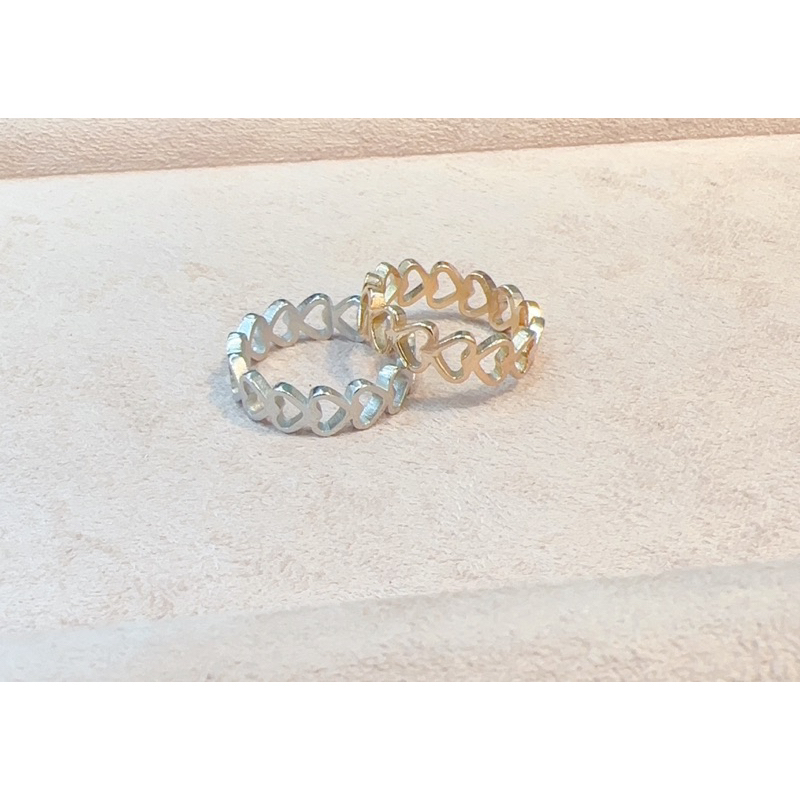 [#0153]แหวน หัวใจ ใส่ไม่ดำ แหวนหัวใจล้อม หน้ากว้าง3.5mm งานสแตนเลส