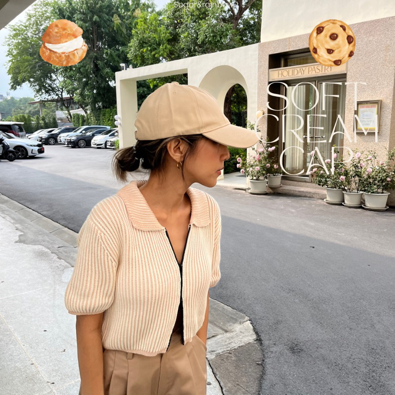 8สี🍦soft cream cap 🍪 หมวกแก๊ปมินิมอล งานดีน่ารักมาก ละมุนสุดๆ🤏must have ka - รูปที่ 5