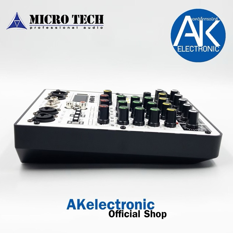 ฟรีค่าส่ง MICROTECH MT-4S mixer 4-Channel มิกเซอร์ 4 ช่อง รุ่นใหม่ รองรับบลูทูธ พร้อมจอแสดงผล ไมโครเทค MT-4S MT 4s