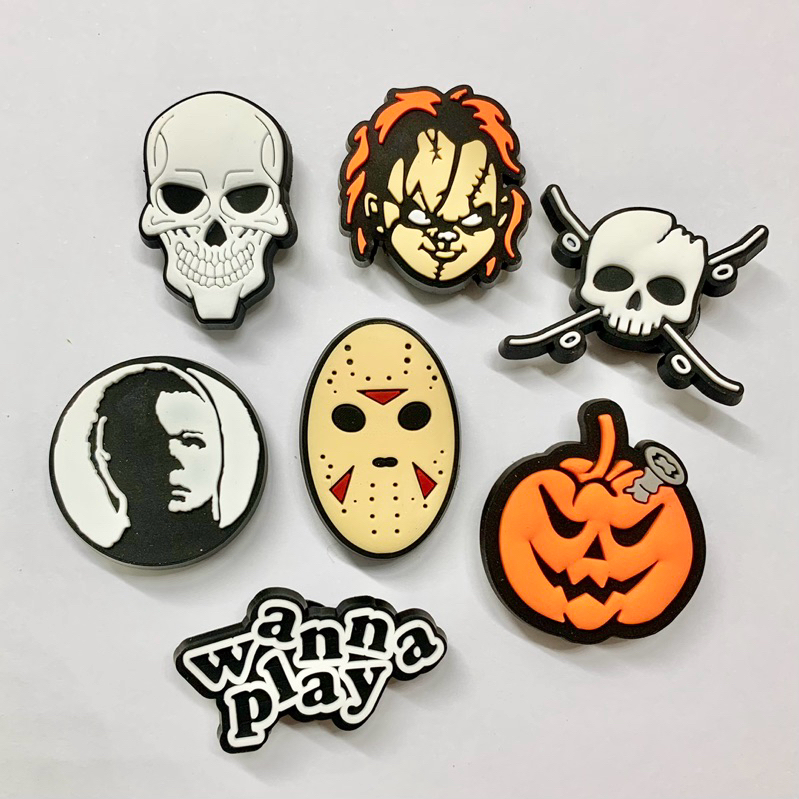 JBG🌈⚡️🤩 ตัวติดรองเท้ามีรู ผี ” ฮาโลวีน ” 🌈👠ShoeCharm “ Halloween ” สิงหา สับ สนุกกับฮาโลวีน แบบเกร๋ๆ อินเทรนสุด