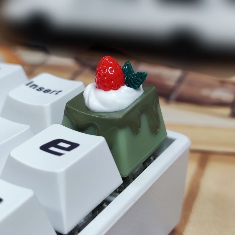 Green tea pudding keycap - คีย์แคปพุดดิ้งชาเขียว