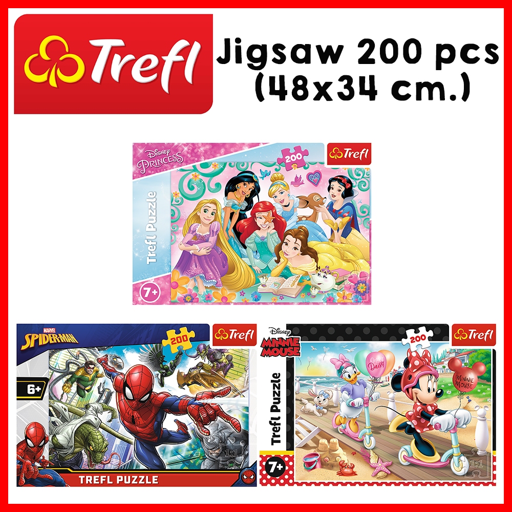 TREFL Jigsaw จิ๊กซอว์ การ์ตูน ดิสนี่ย์ จำนวน 200 ชิ้น Disney Spider Man ของแท้ 100% (6ปี+) นำเข้าจากยุโรป พร้อมส่ง