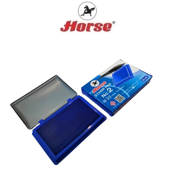 HORSE ตราม้า แท่นประทับตรา Horse No.2 แบบพลาสติก H-22 (Size 7cm.x11cm.) จำนวน 1 อัน