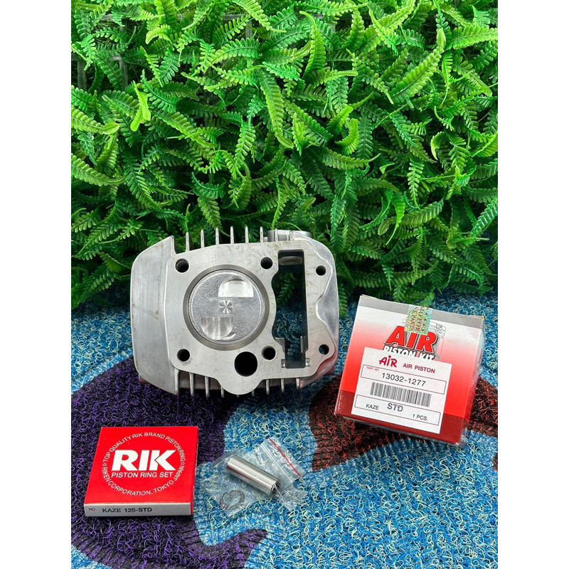 เสื้อสูบ125ลูก56มิล2วาล์วลูกคาเซ่พร้อมหลบวาล์วปลอกสูบใส่แคร้งเดิมได้เลยไม่ต้องขยายแคร้ง