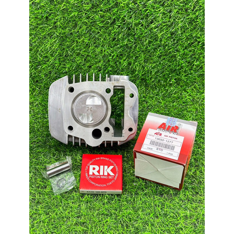 เสื้อสูบ125ลูก56มิล2วาล์วลูกคาเซ่พร้อมหลบวาล์วปลอกสูบใส่แคร้งเดิมได้เลยไม่ต้องขยายแคร้ง