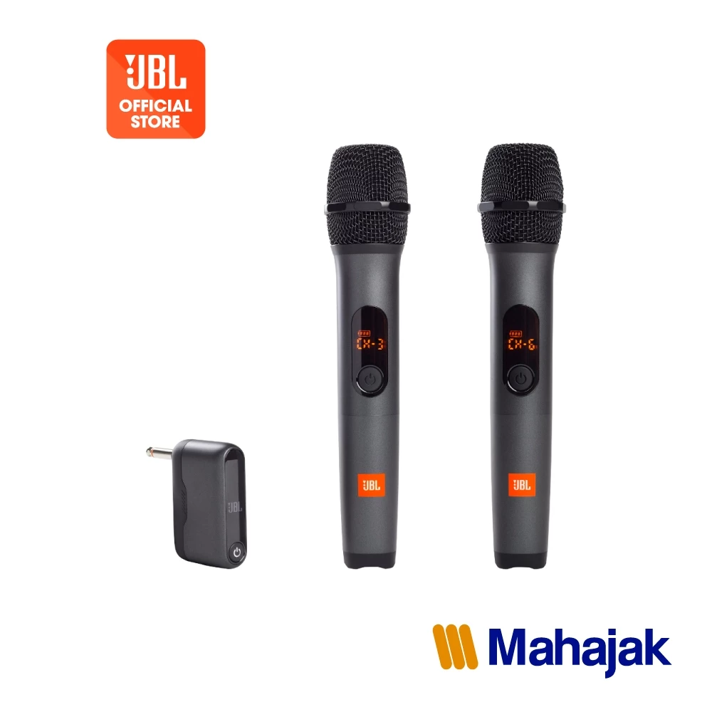 JBL Wireless Microphone Set เซ็ตไมโครโฟนลอยไร้สาย 2 ชิ้น ใช้งานระยะไกลถึง 10 เมตร