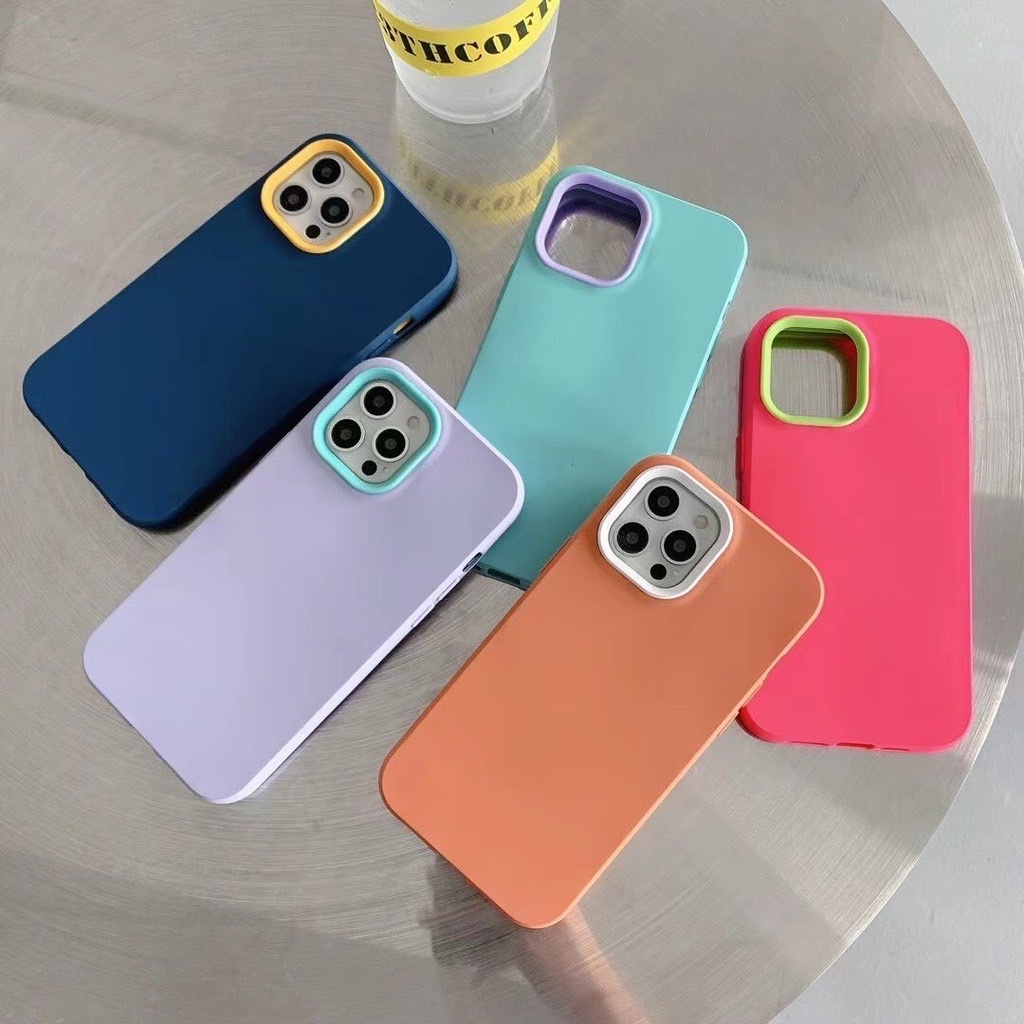 👏SUN เคสประกบสีพื้นมาใหม่สวยๆ สำหรับรุ่น 15  15 PRO 15PROMAX Plus 11 12pro 12promax 13 13promax 13pro #028