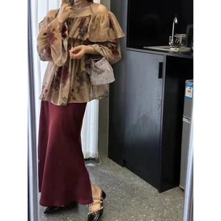 (A01) Heartmade - Claudia Satin Maxi Skirt ✨🪄 กระโปรงผ้าซาตินพรีเมียม ทรงหางปลาผ้าดีมาก