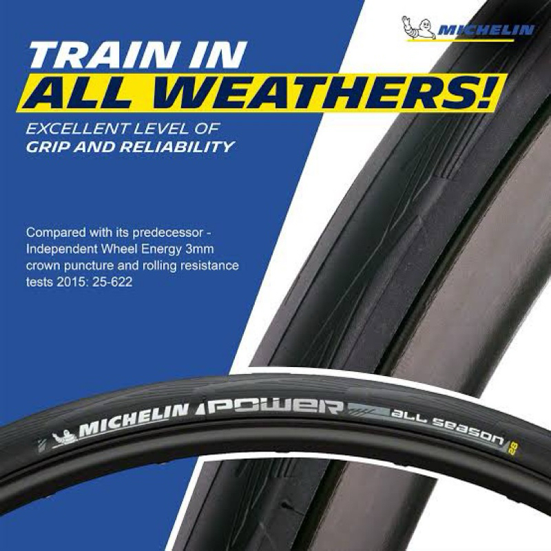 (แพ็คเกจใหม่) ยางนอกเสือหมอบ MICHELIN POWER ALL SEASON BLACK TIRE 700x25c (สินค้าบริษัท) - รูปที่ 4