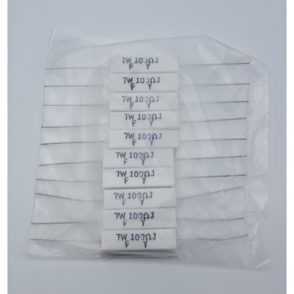 ตัวต้านทาน,R,RESISTER,7 W แบบกระเบื้อง มีหลายค่าให้เลือก(10 ตัว)