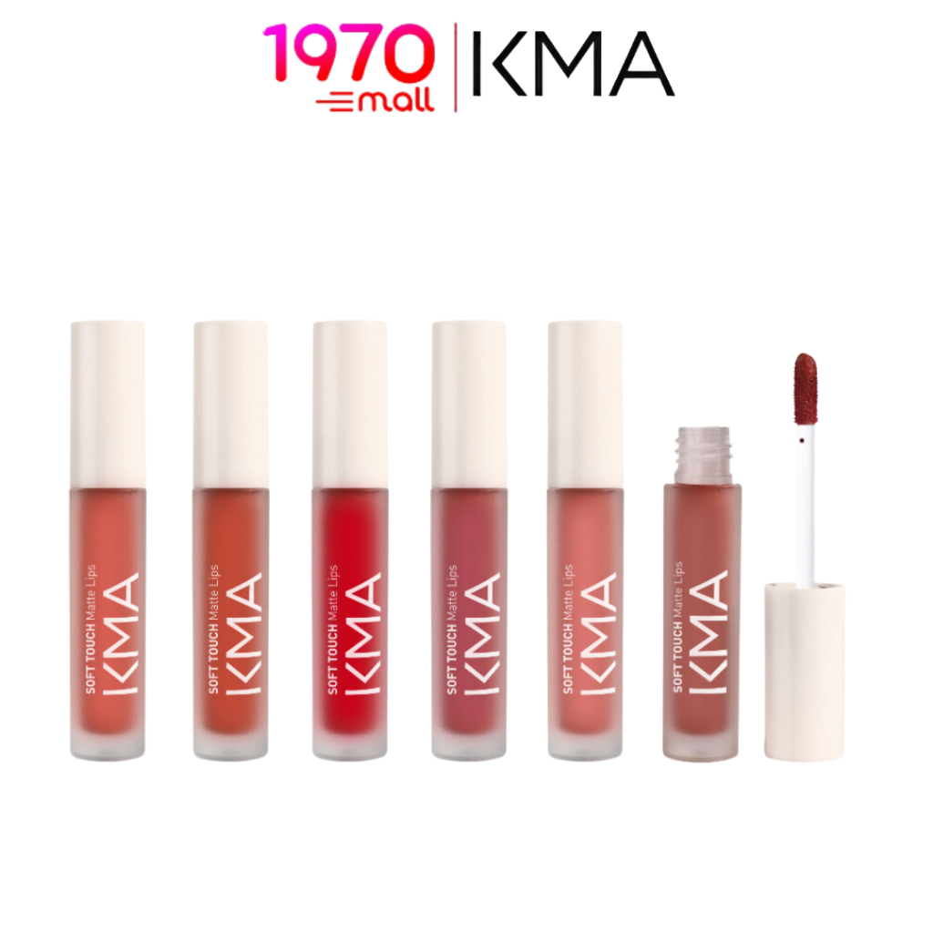 KMA SOFT TOUCH MATE LIPS 4g. ลิปสติก เนื้อซอฟต์แมท สีชัด เกลี่ยง่าย ไม่หนักปาก