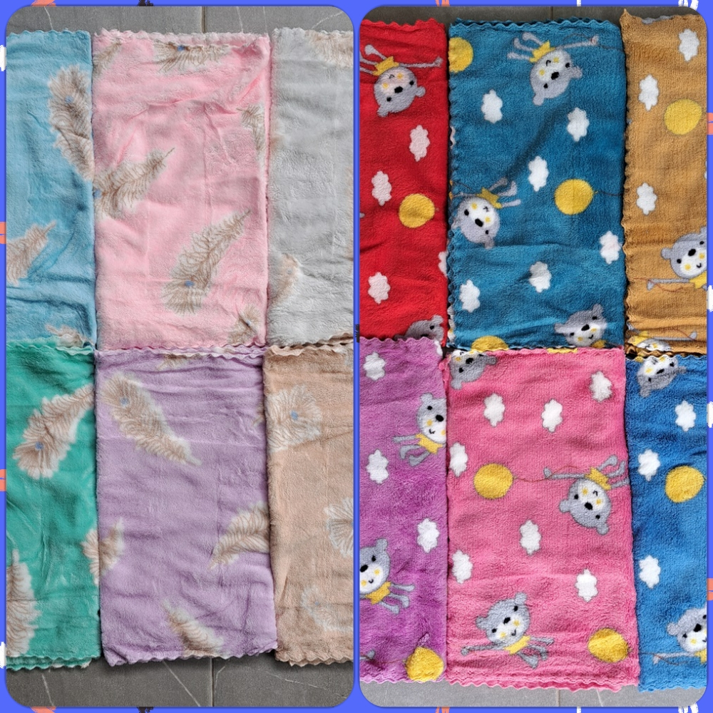 ผ้าเช็ดหน้า ผ้าเช็ดผม ขนาด 35×75cm พิมพ์ลาย