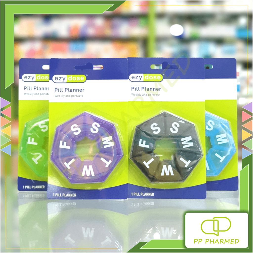 Ezy dose ตลับใส่ยา 7ช่อง ทรงกลม Pill Planner Weekly