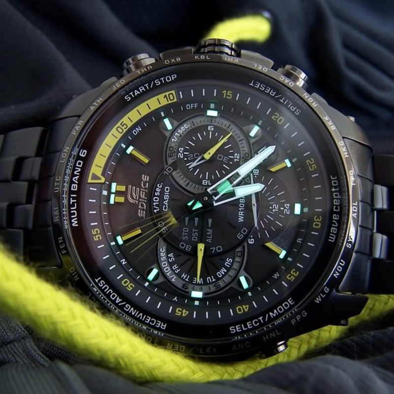 นาฬิกาข้อมือชาย Casio Edifice EQW-M710 Full Black Stainless Steel