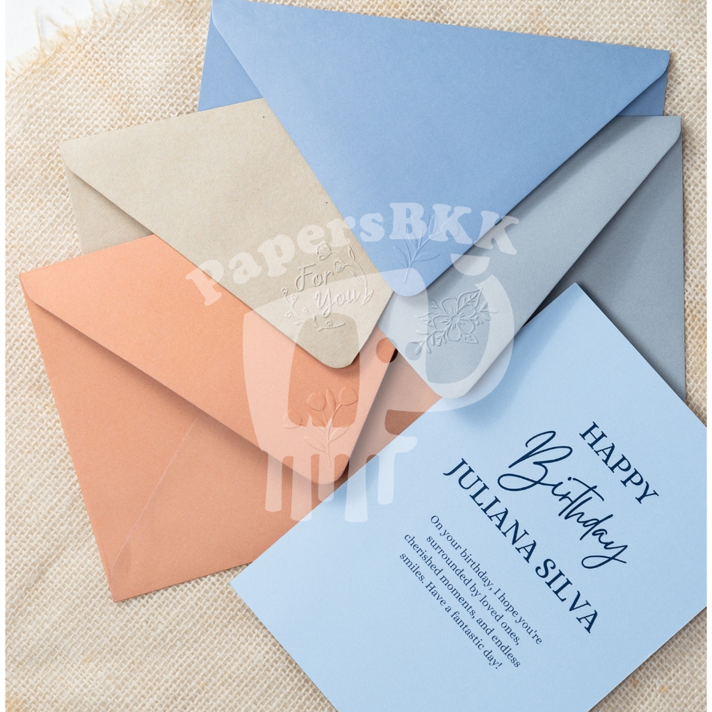 ซองปั้มนูน 5x7 นิ้ว ซองงานแต่ง ยุโรป For You/ ดอกไม้ พาสเทล