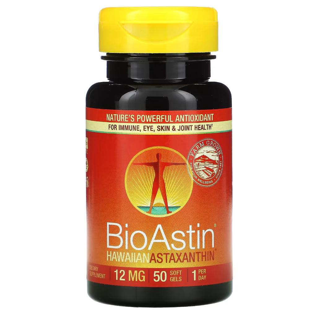 สาหร่ายแดง 12 mg Nutrex Bioastin Hawaiian Astaxanthin 12mg 50เม็ด softgels ไบโอแอสติน