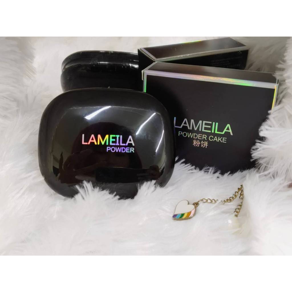 Lameila แป้งพัฟ อัดแข็งสองชั้น เนื้อแมทผสมรองพื้น ติดทนนาน แป้ง ขนาด 20 กรัม