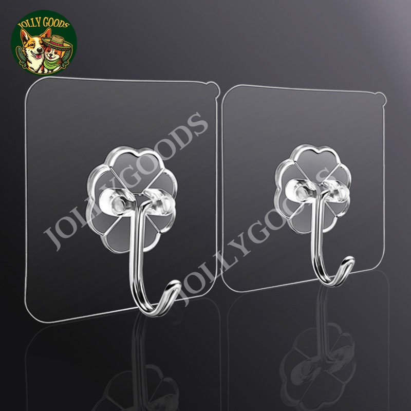 ตะขอแขวนผนัง ตะขอ ตะขอเก็บสายไฟ ไม่ต้องเจาะ ประเภทกาวตนเอง ที่แขวนติดผนัง คุณภาพสูง ใส วงเล็บพาร์ทิชัน - รูปที่ 3