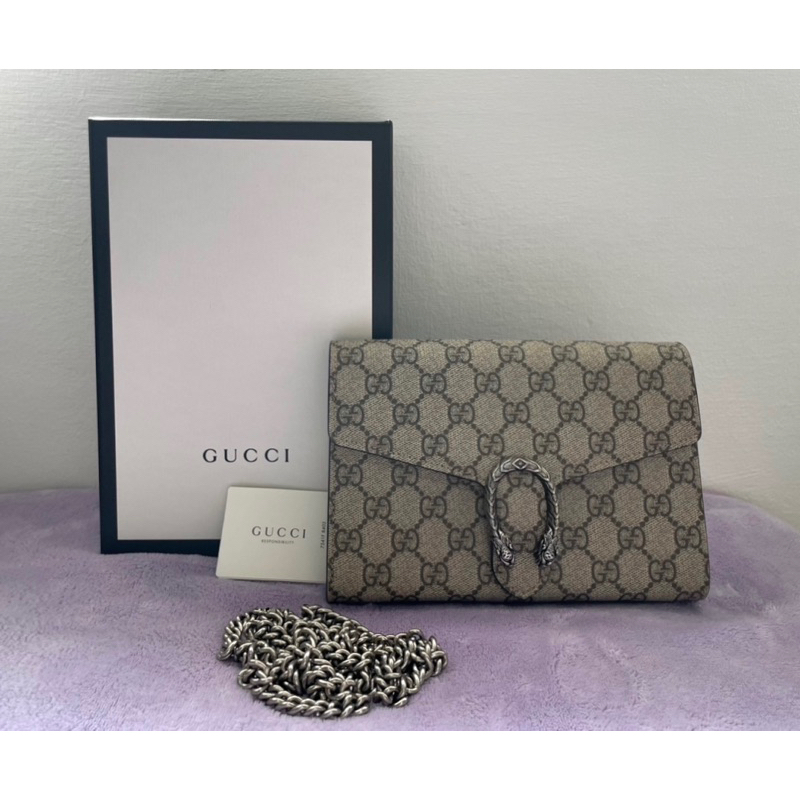 Gucci Dionysus GG Supreme chain wallet (WOC)