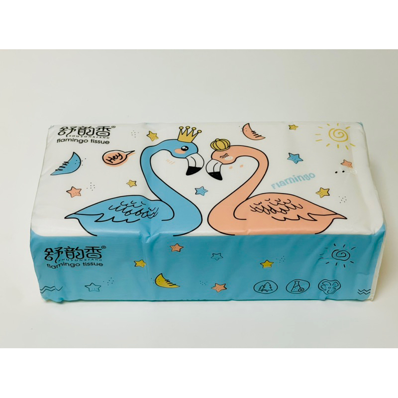 ทิชชู่ flamingo เนื้อดี ซับน้ำ ไม่ขาดง่าย