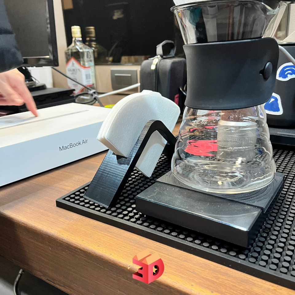 V60 Coffee Filter Holder แท่นวางที่กรองกาแฟ ล่องใส่กระดาษดริป Coffee Filter Box ที่ใส่กระดาษกรองกาแฟ V60 3D Print