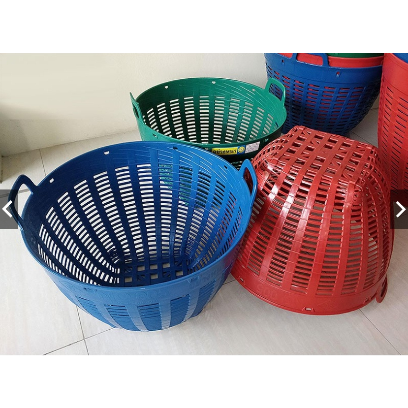 เข่งเบอร์ 5 แพ็ค 12-36 ใบ ต่อ1คำสั่งซื้อ ประหยัดค่าส่ง เนื้อเหนียวนิ่ม HDPE บรรจุ15kg.Ø44 x 33cm. ราคา ถูกที่สุด ดีลบีเคเค