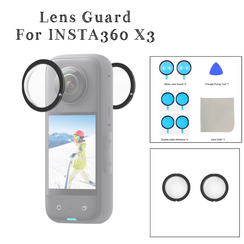 Lens Guard for INSTA360 X3 ครอบเลนส์ ใส สำหรับ INSTA360 X3