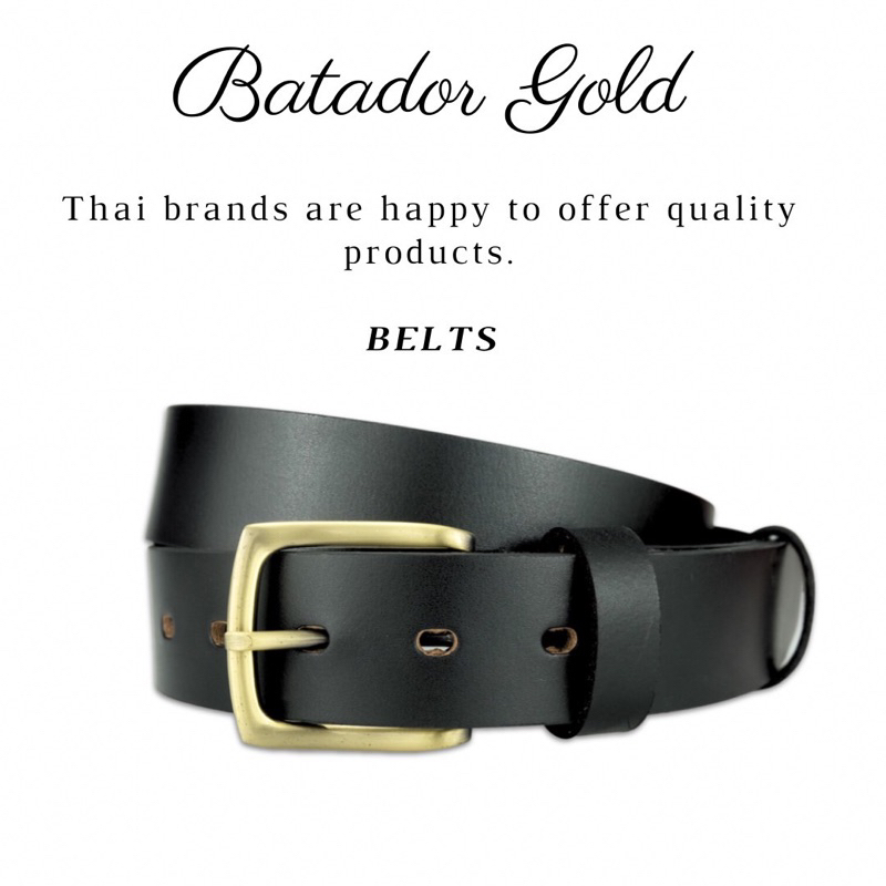 BATADOR-Gold เข็มขัดผู้ชาย สุภาพบุรุษ หนังแท้
