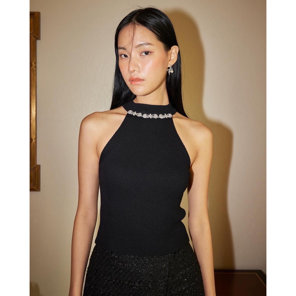 Soeurbkk - Lingling Top (เสื้อกล้ามคอปักเพชร)