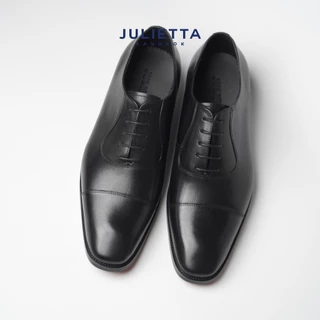 JULIETTA - Oxford Captoe Calfskin : Black (Square Toe)