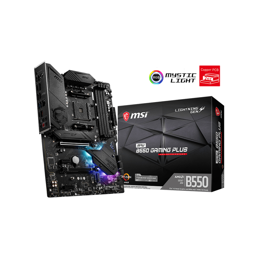 MAINBOARD (เมนบอร์ด) AM4 MSI MPG B550 GAMING PLUS ตัวท็อป พร้อมส่ง